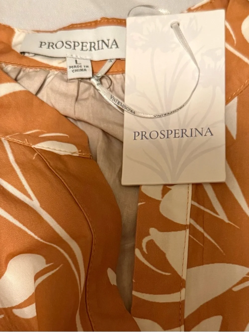 Prosperina Adelaide Fawn Brown Multi Floral Maxi Dress Sz L - Picture 6 of 10